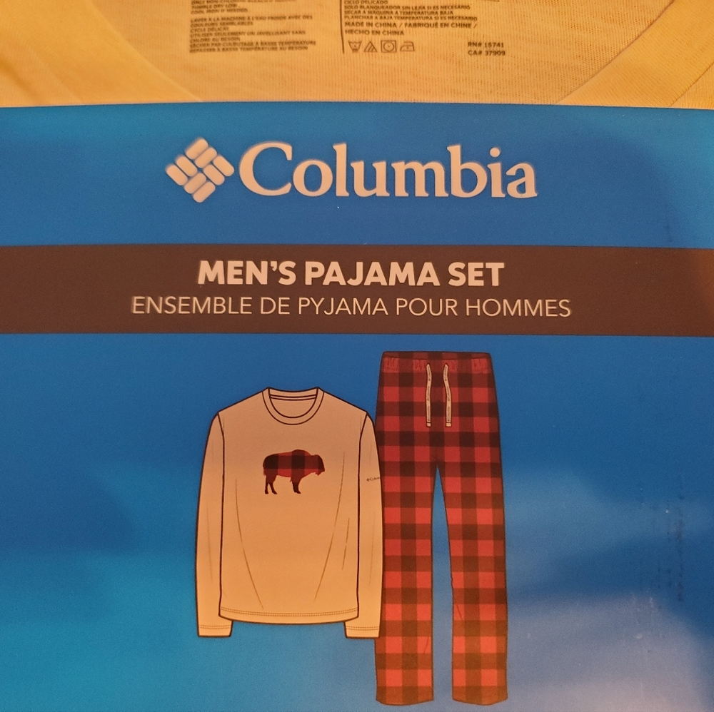 Columbia men's matching Buffalo plaid pajamas sets